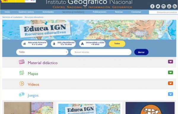 EducaIGN: recursos educativos del Instituto Geográfico Nacional