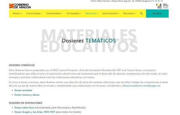 Materiales didácticos del IAACC Pablo Serrano